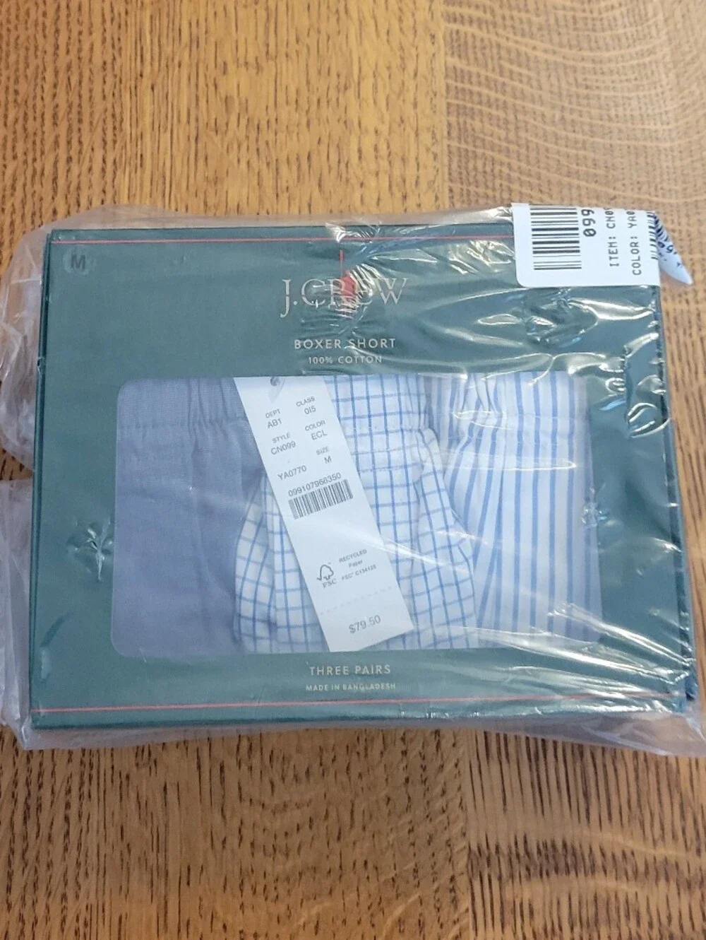 J. Crew Woven Boxers Multi-pack - Everyday Classics - Blues, White